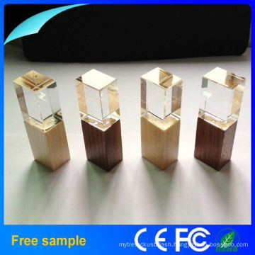 2016 Hot Selling Wooden Crystal USB Flash Drive with 8GB